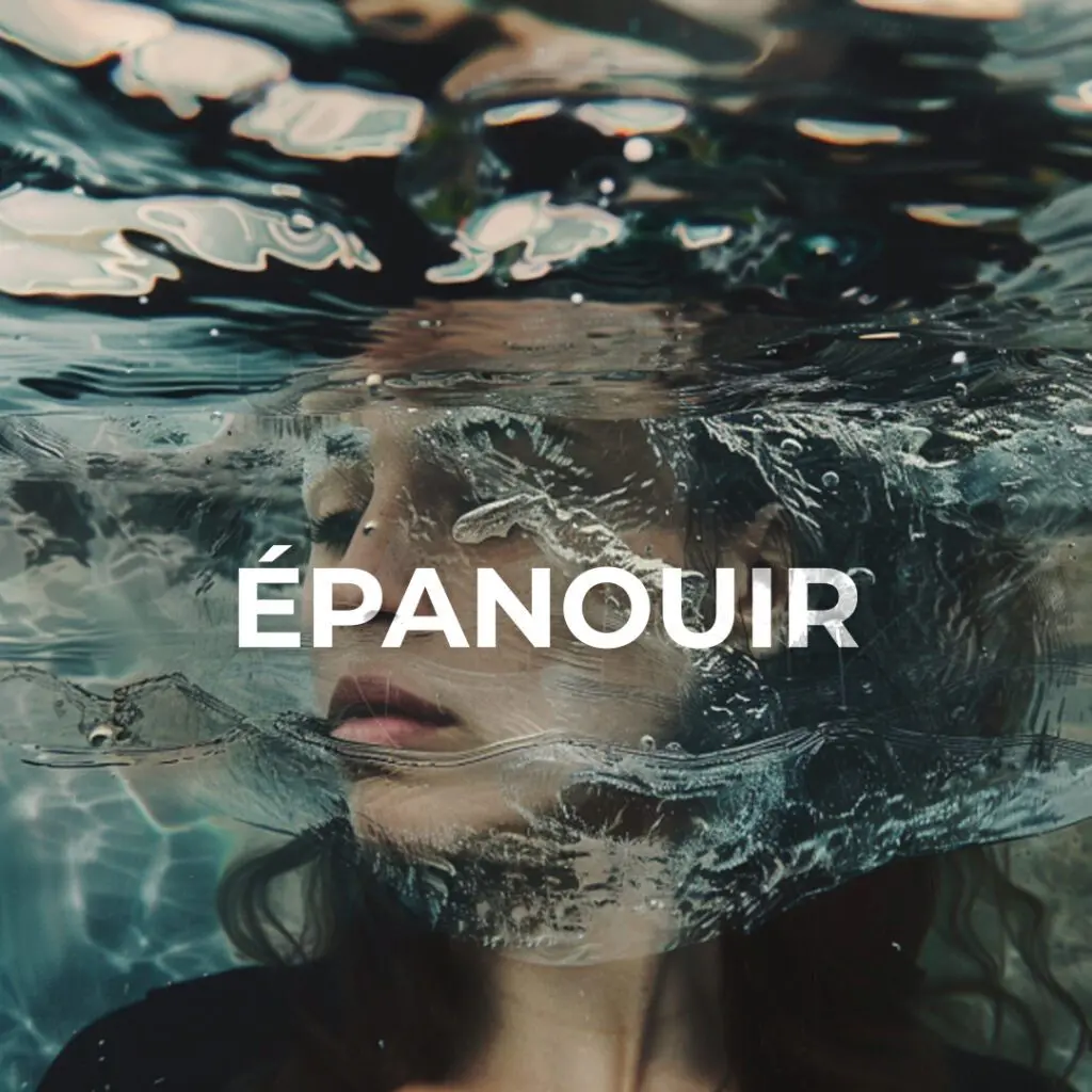 Visuel d'ambiance femme immergée dans de l'eau propre